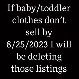 Baby/toddler clothes need gone 🌟